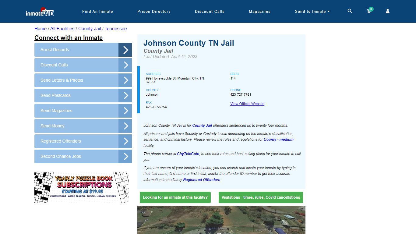 Johnson County TN Jail - Inmate Locator - Mountain City, TN